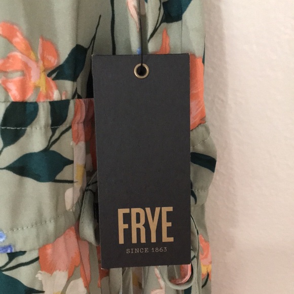 NEW FRYE DRAWSTRING WAIST V-NECK DRESS. M - Picture 5 of 9